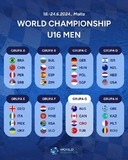 U16 - World Championship U16 Men - Malta 16-23/06/2024