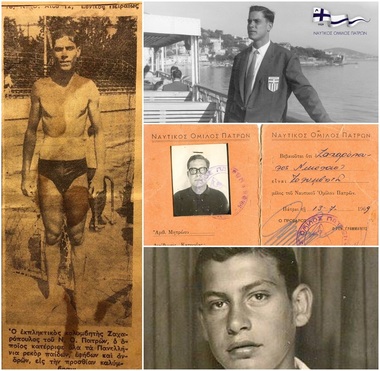 Ζαχαρόπουλος Νίκος. Ο νεαρός κολυμβητής του ΝΟΠ που έφερε το πρώτο σημαντικό διεθνές μετάλλιο της ελληνικής κολύμβησης.