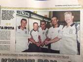 Αρχείο ΝΟΠ : Ολυμπιακοί Αγώνες «Ατλάντα 1996».   Η αποστολή της εθνικής ομάδας γουώτερ-πόλο αναχωρεί με χαμόγελα.