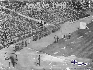 Αφιέρωμα στον εορτασμό της Ολυμπιακής Ημέρας (Τρίτη 23/06/2020).  Η ελληνική αποστολή στους Ολυμπιακούς Αγώνες του Λονδίνου το 1948. Οι αθλητές του ΝΟΠ, δίνουν το παρόν εκπροσωπώντας την Πάτρα στην Ολυμπιάδα.