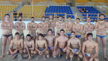 Υδατοσφαίριση ανδρών:  Η ομάδα υδατοσφαίρισης σε προετοιμασία για τον αγώνα κυπέλλου